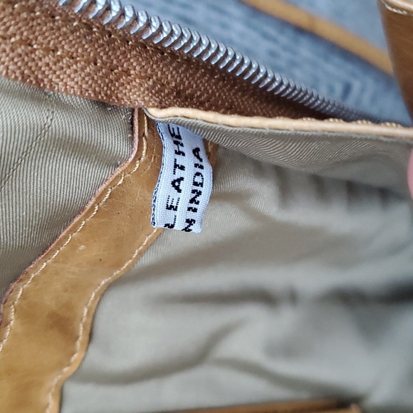 Latico nj USA cognac woven leather bag - Picture 6 of 12